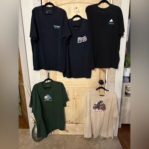 8- Men’s Sz 2XL racing graphics T-shirts